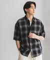 【オンラインストア限定】NAIVE MAGIC  オンブレーチェックルーズサイズ半袖シャツ メンズ商品サムネイル-13