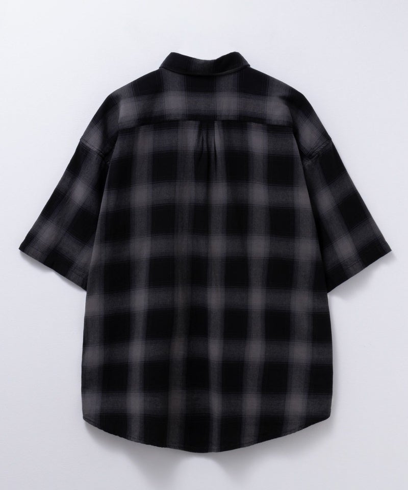 【オンラインストア限定】NAIVE MAGIC  オンブレーチェックルーズサイズ半袖シャツ メンズ商品画像-20