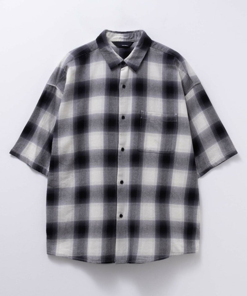 【オンラインストア限定】NAIVE MAGIC  オンブレーチェックルーズサイズ半袖シャツ メンズ商品画像-21