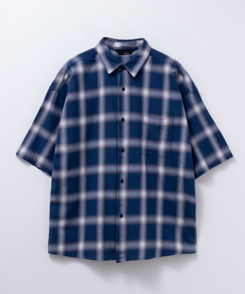 【オンラインストア限定】NAIVE MAGIC  オンブレーチェックルーズサイズ半袖シャツ メンズ商品画像-23