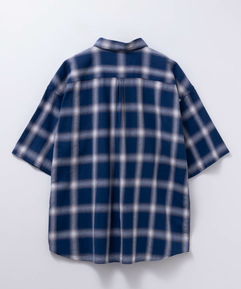 【オンラインストア限定】NAIVE MAGIC オンブレーチェックルーズサイズ半袖シャツ メンズ商品画像-24