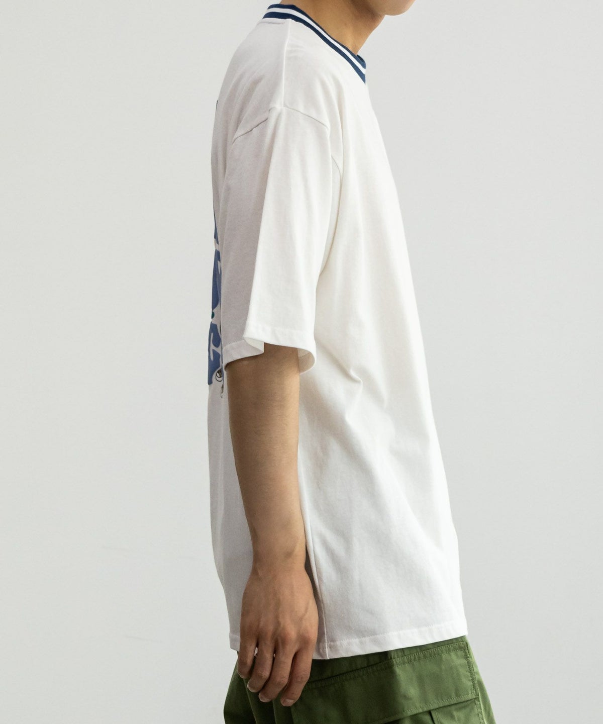 RED CAP GIRL 発泡プリントラインリブTシャツ メンズ ネコポス 対応商品