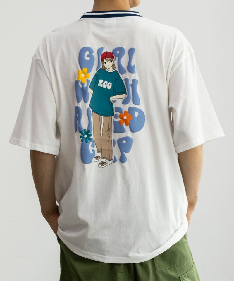 【オンラインストア限定】RED CAP GIRL 発泡プリントラインリブTシャツ メンズ メール便 対応商品商品画像-10