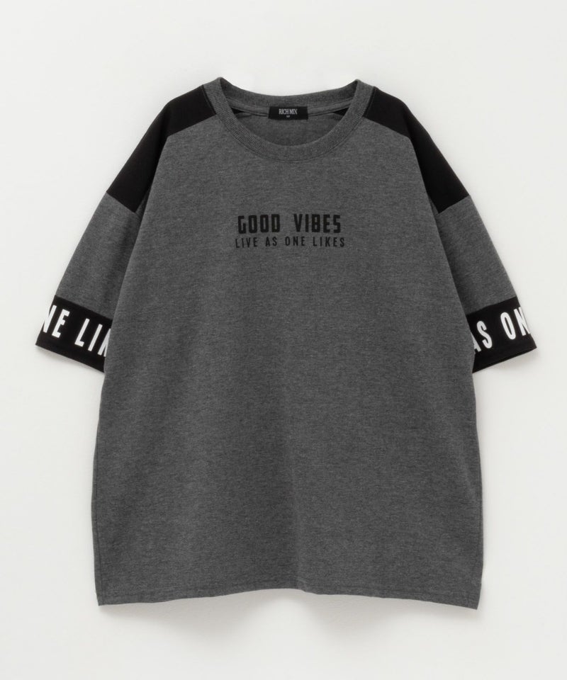 RICH MIX  デザイン切替Tシャツ キッズ メール便 対応商品商品画像-3