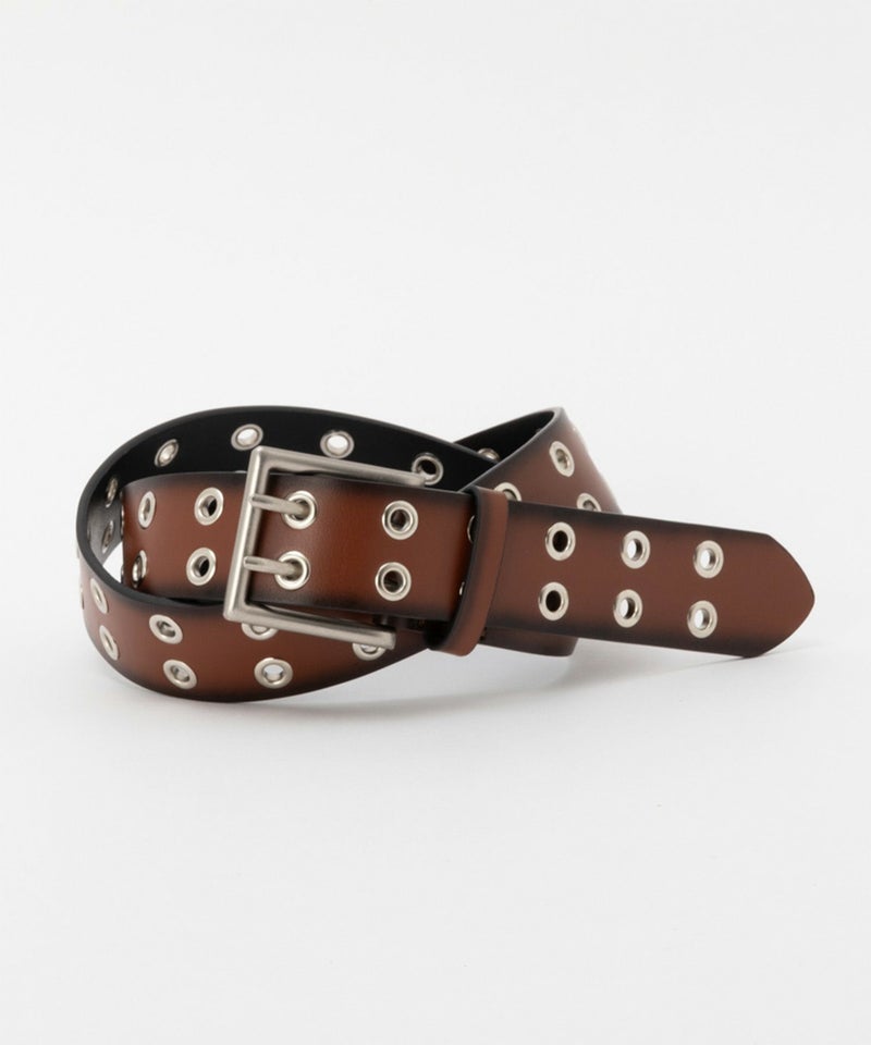 40mm 牛革グラデーション塗装Wハトメベルト メンズ商品画像-1