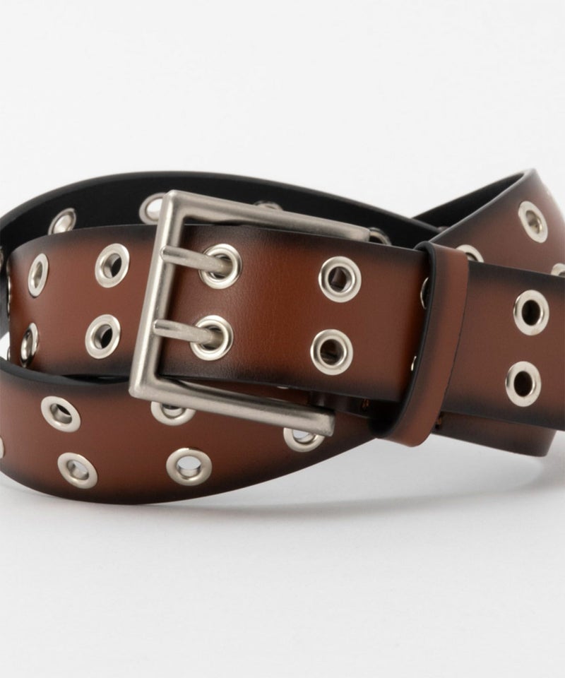 40mm 牛革グラデーション塗装Ｗハトメベルト メンズ商品画像-4