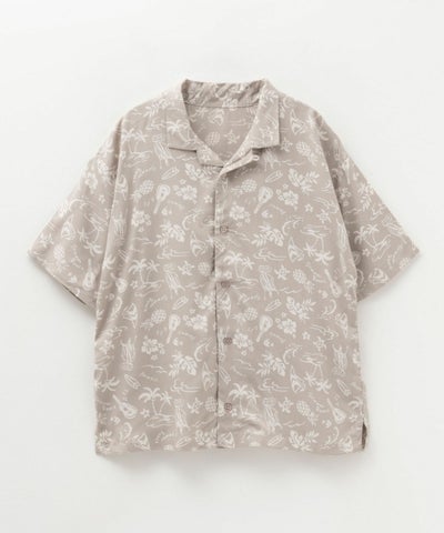 NAVY インドファブリック レーヨン開襟シャツ キッズ