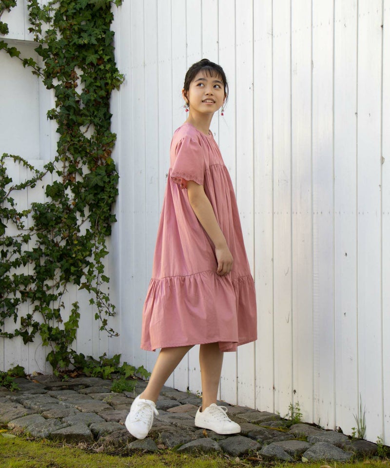 NAVY インドファブリック ギャザーワンピース キッズ商品画像-1