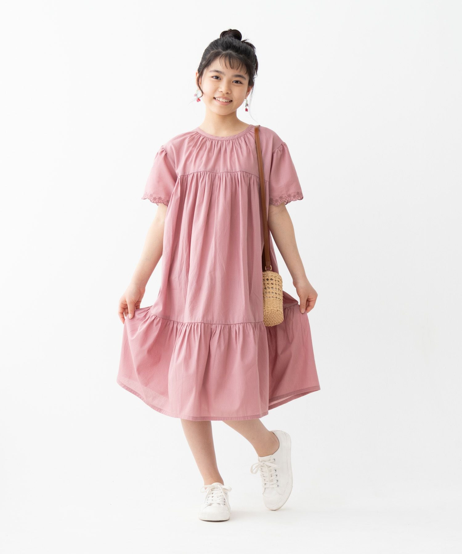 NAVY インドファブリック ギャザーワンピース キッズ
