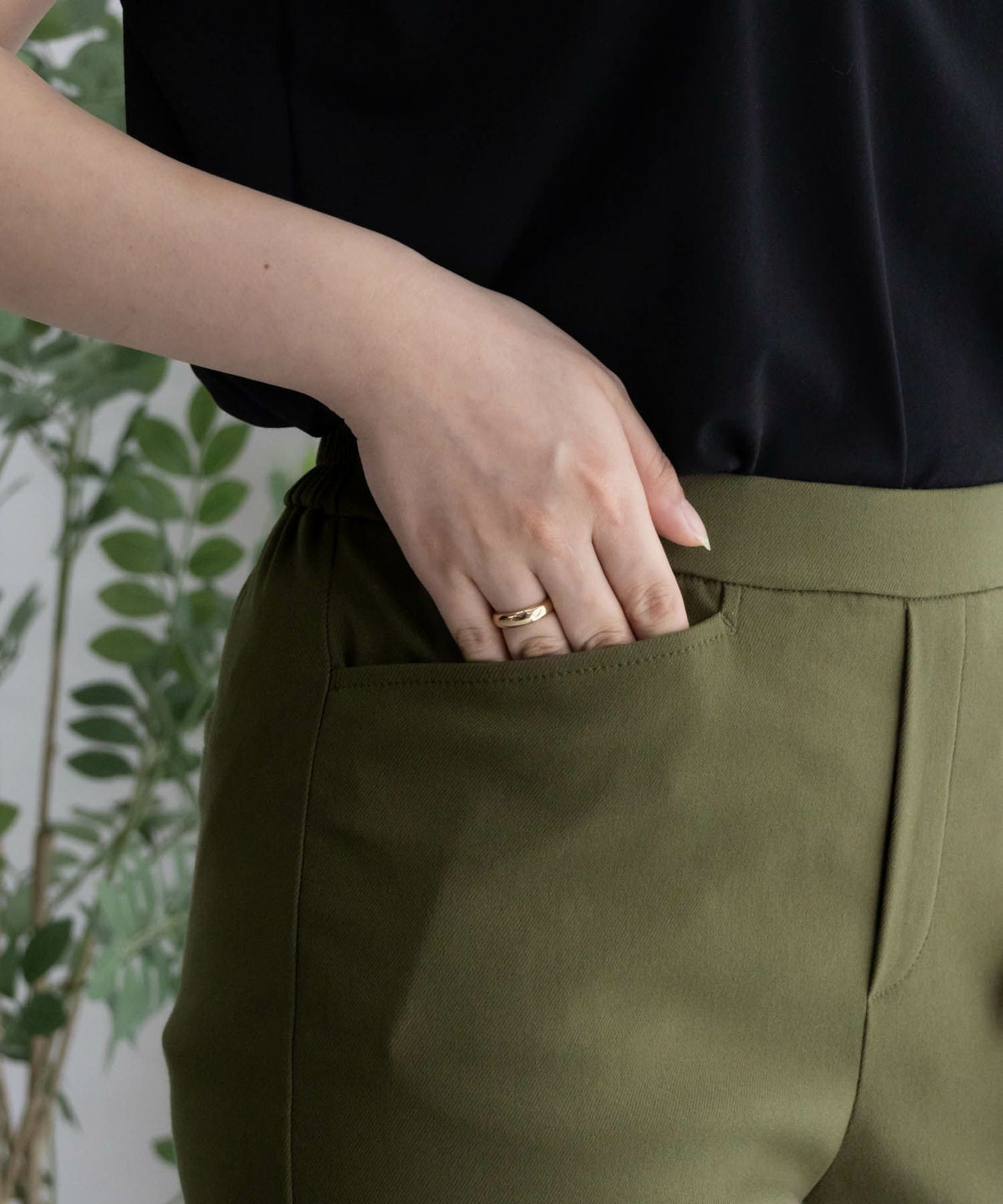 HusHusH らく美パン テーパードパンツ レディース