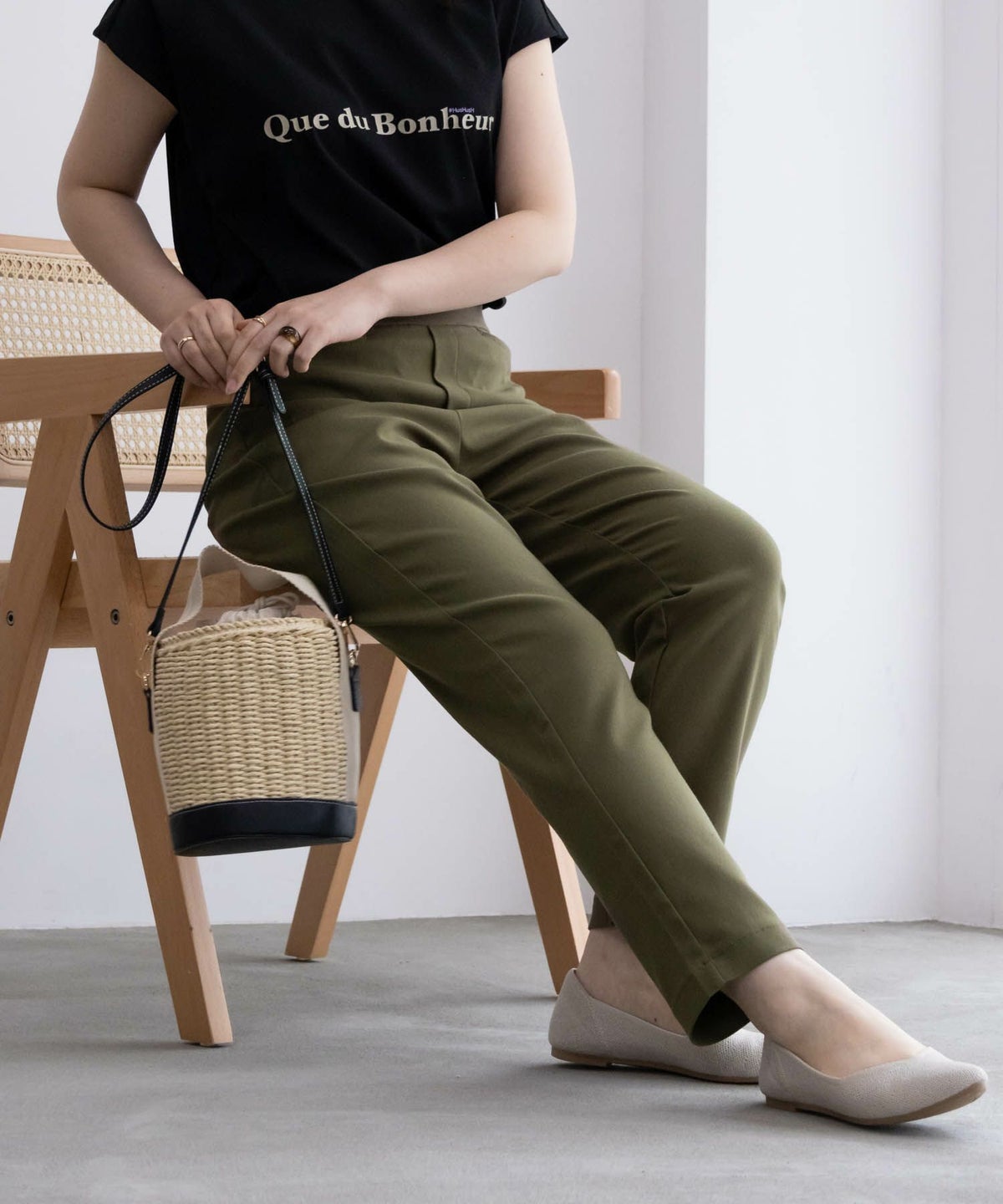 HusHusH らく美パン テーパードパンツ レディース