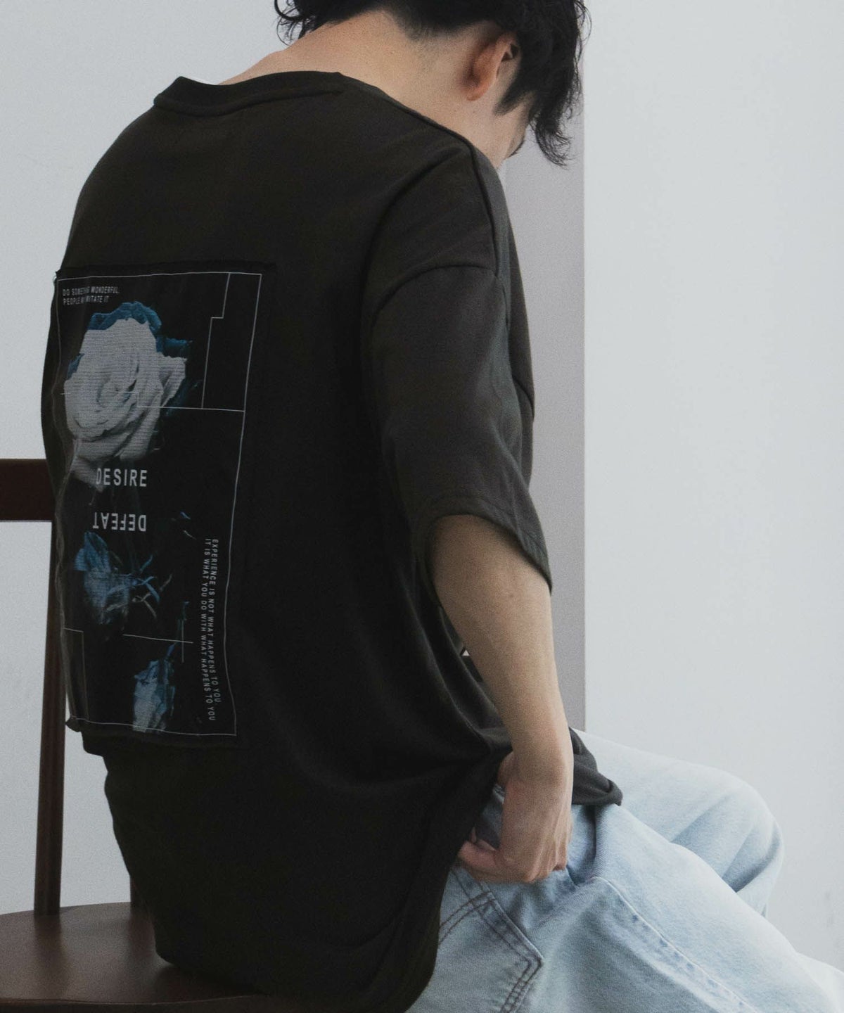 NOBLE PRODUCT フォト花プリントショートスリーブＴシャツ メンズ ネコポス 対応商品