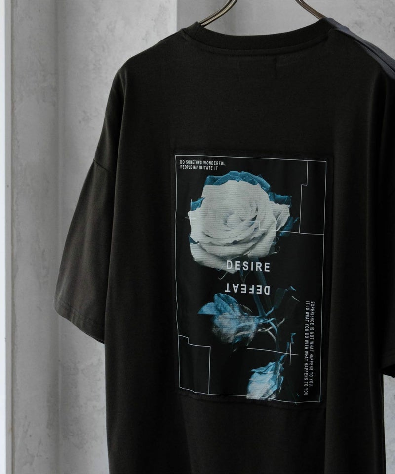 NOBLE PRODUCT フォト花プリントショートスリーブTシャツ メンズ メール便 対応商品商品画像-21