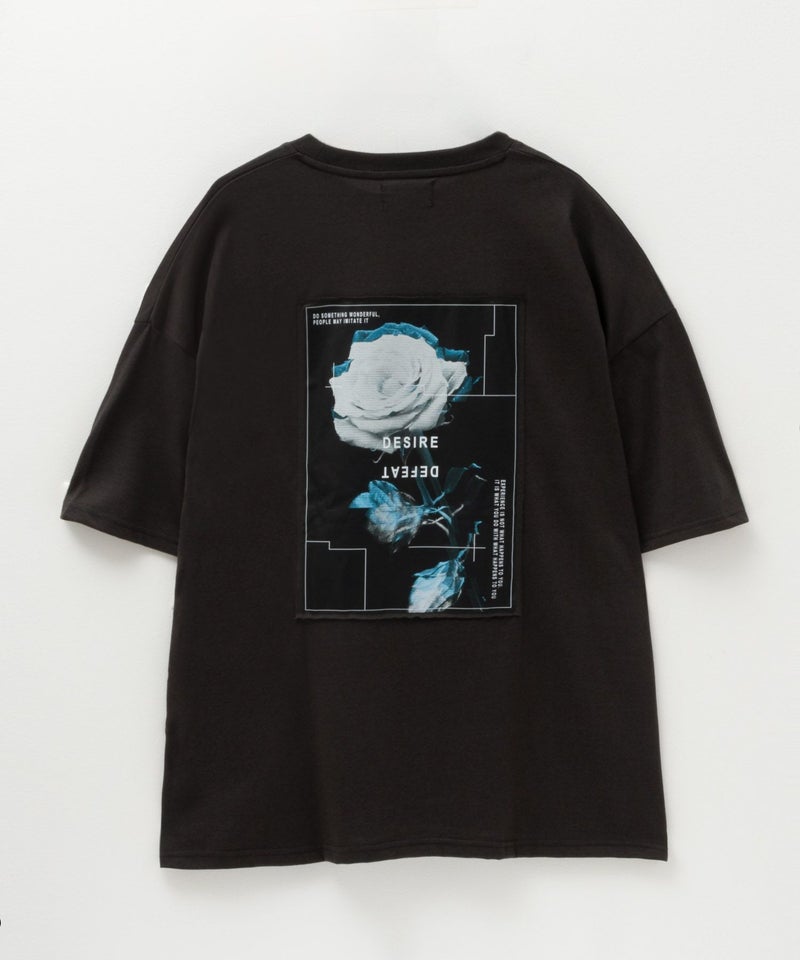 NOBLE PRODUCT フォト花プリントショートスリーブTシャツ メンズ メール便 対応商品商品画像-25