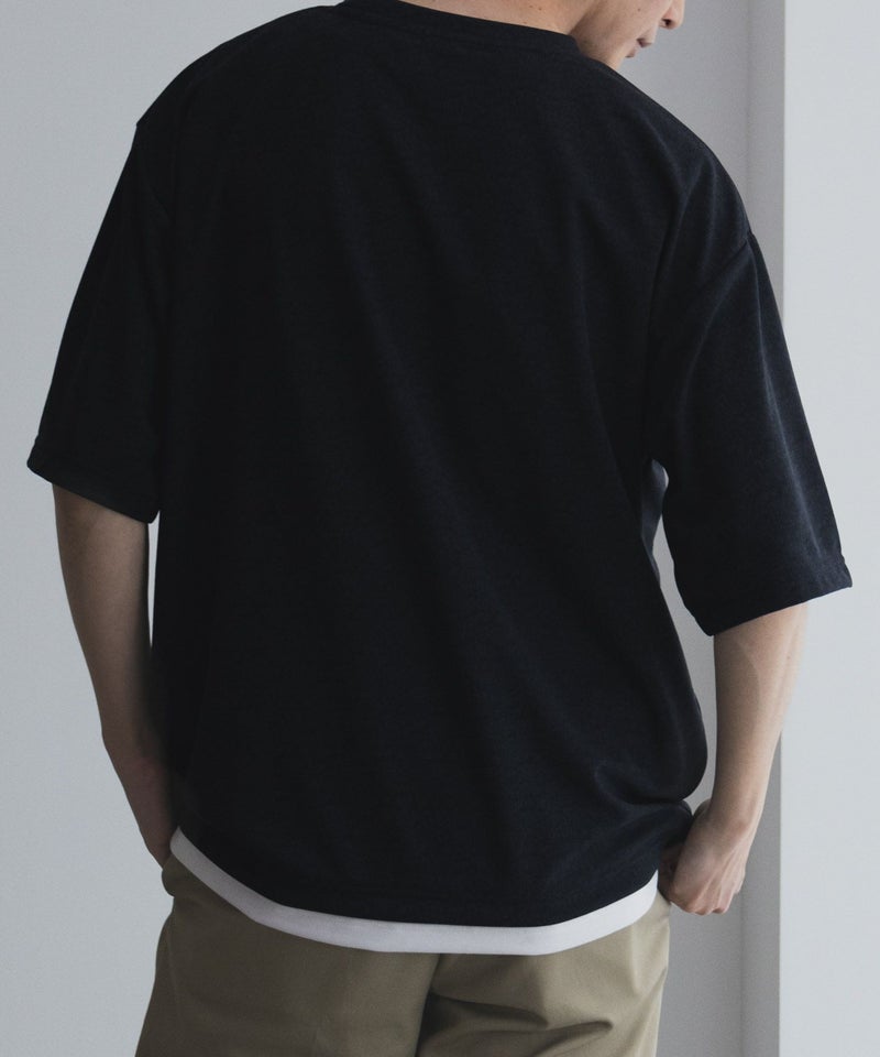 URBAN COLLECTION  梨地フェイクレイヤードTシャツ メンズ メール便 対応商品商品画像-8