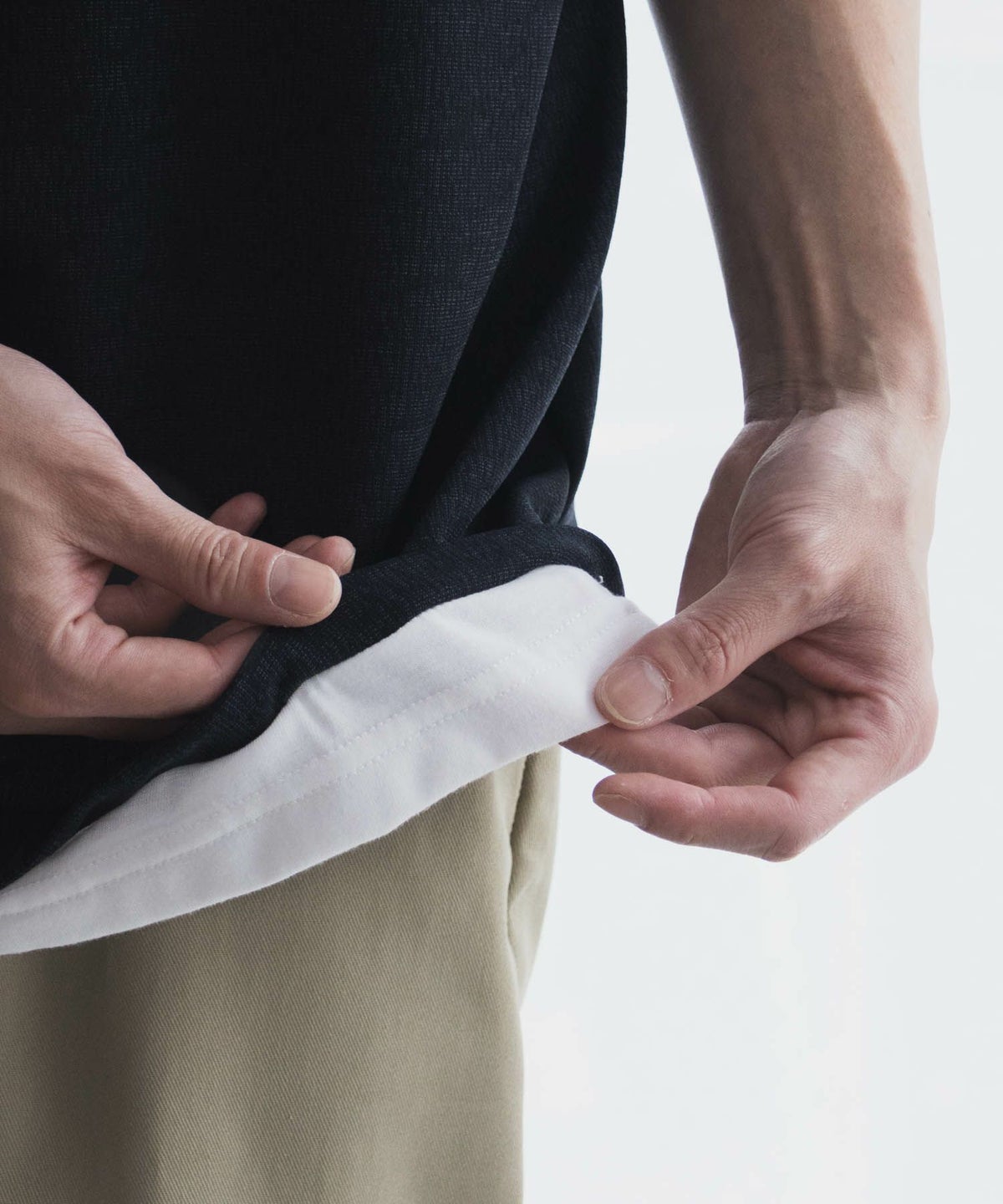 URBAN COLLECTION 梨地フェイクレイヤードTシャツ メンズ ネコポス 対応商品