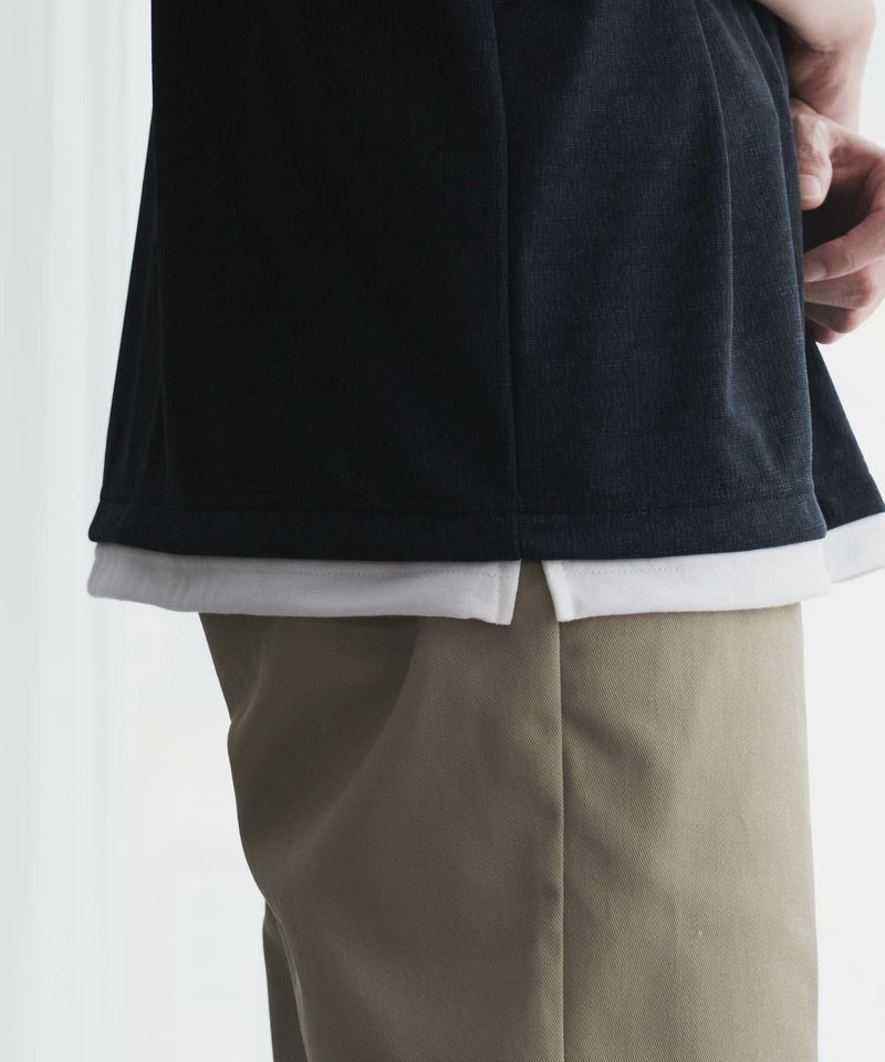 URBAN COLLECTION 梨地フェイクレイヤードTシャツ メンズ メール便 対応商品商品画像-11