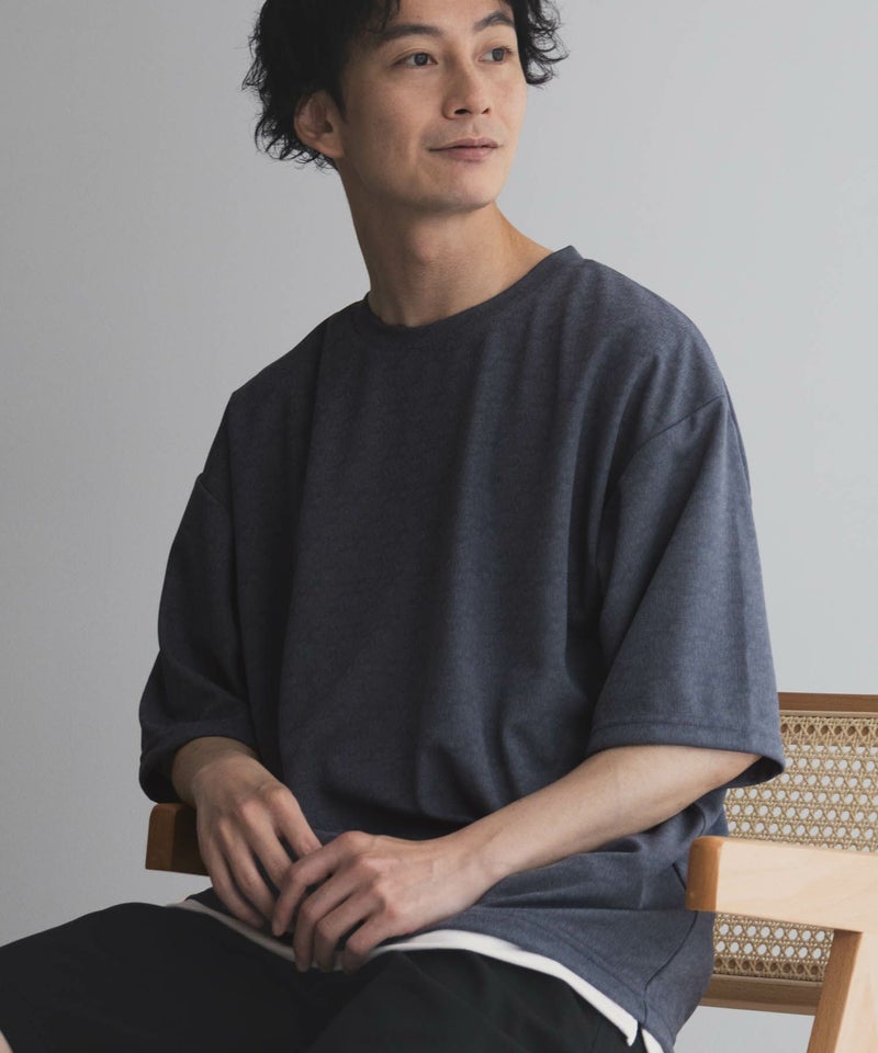 URBAN COLLECTION  梨地フェイクレイヤードTシャツ メンズ メール便 対応商品商品画像-14