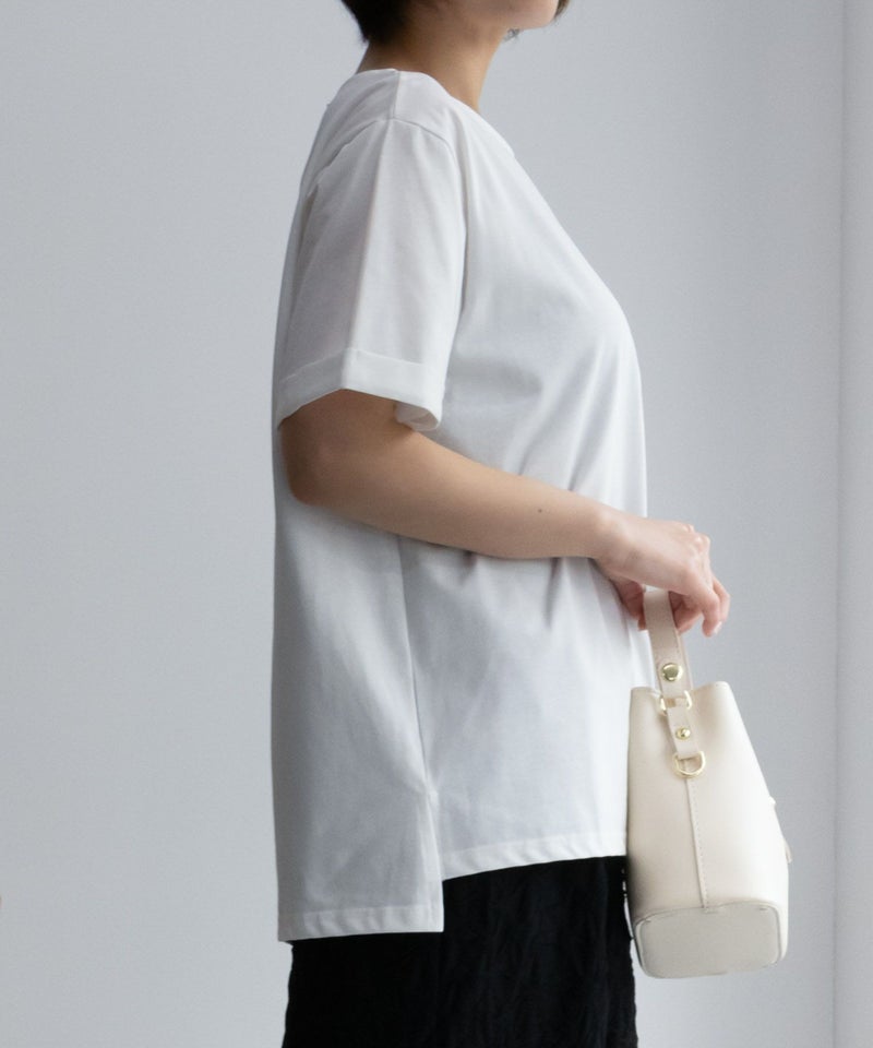 NAVY SARARI  クール＆UVカットＴシャツ レディース メール便 対応商品商品画像-7