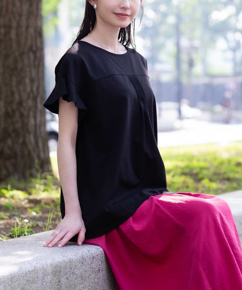 HusHusH  フレアスリーブTシャツ レディース メール便 対応商品商品画像-6