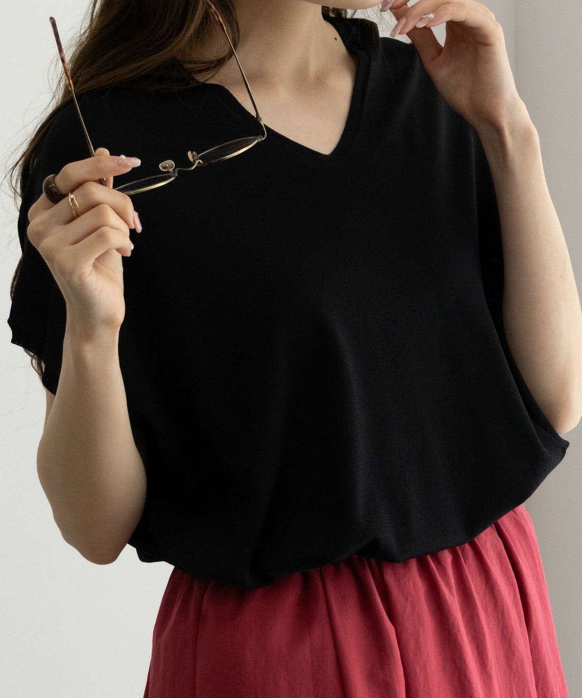 HusHusH Vネックコクーンニット レディース