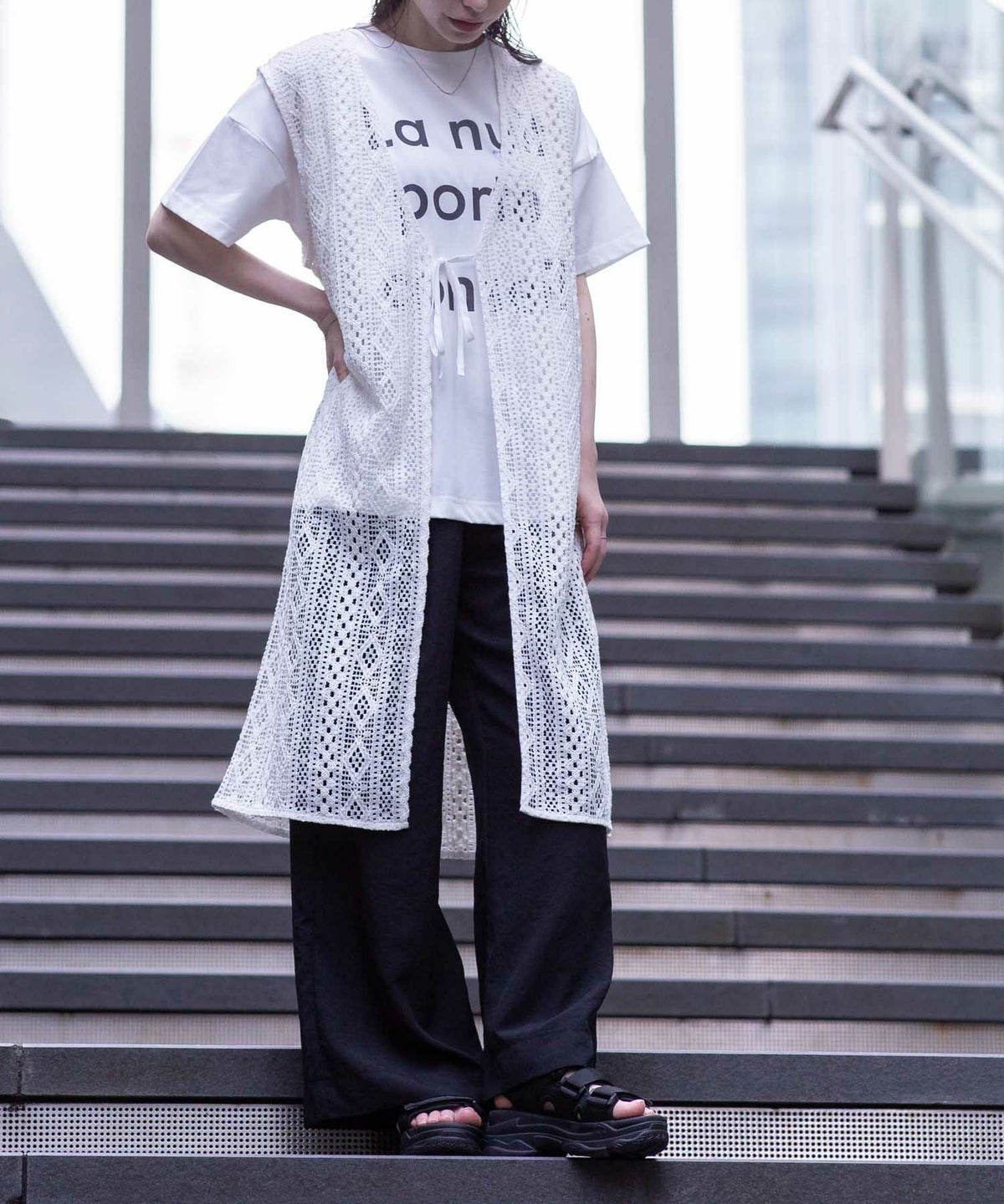 HusHusH イージーワイドパンツ レディース