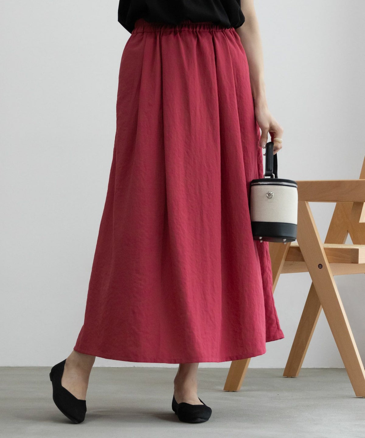 HusHusH リラックスマキシスカート レディース