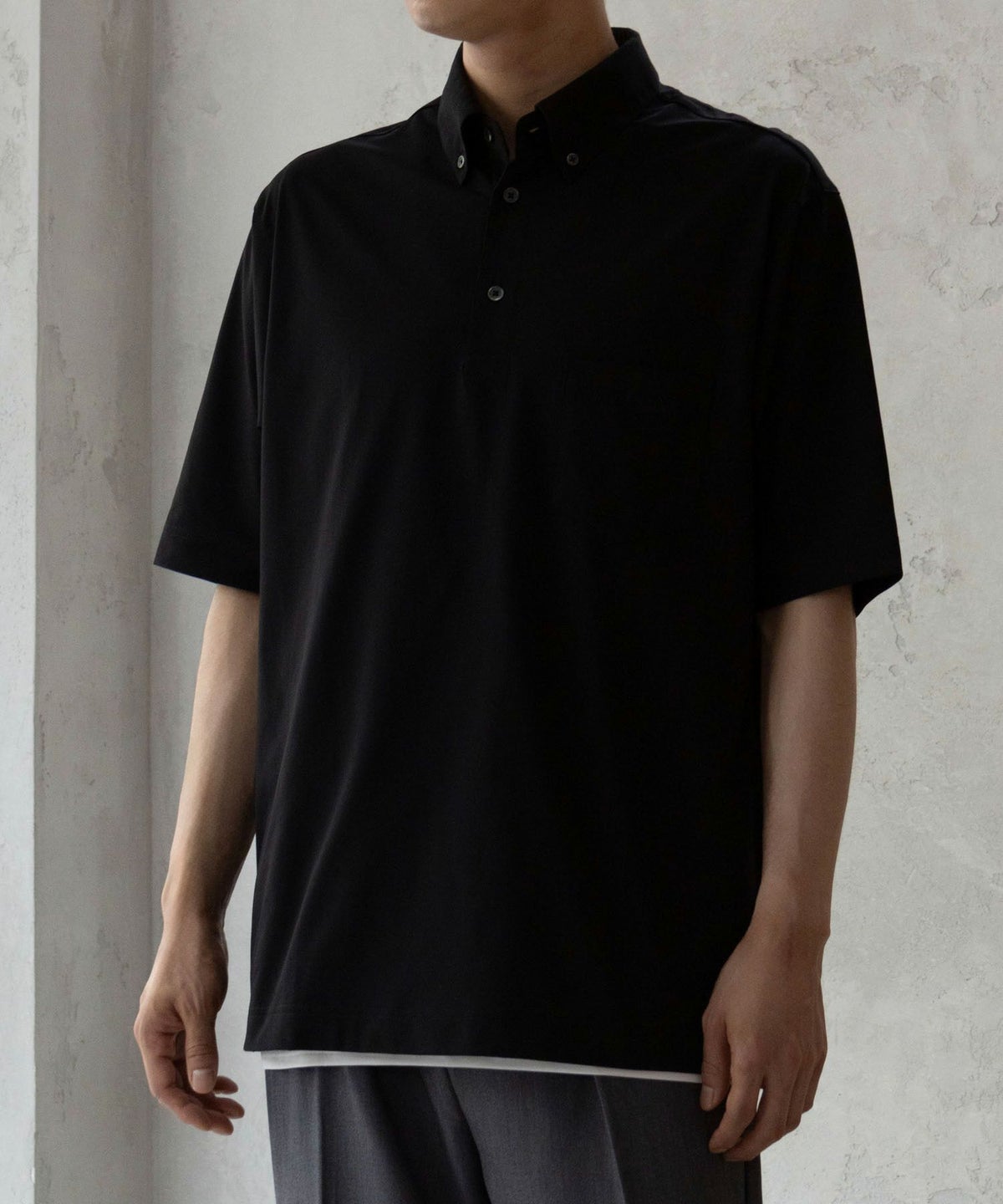 NAVY FIT メッシュポロシャツ メンズ