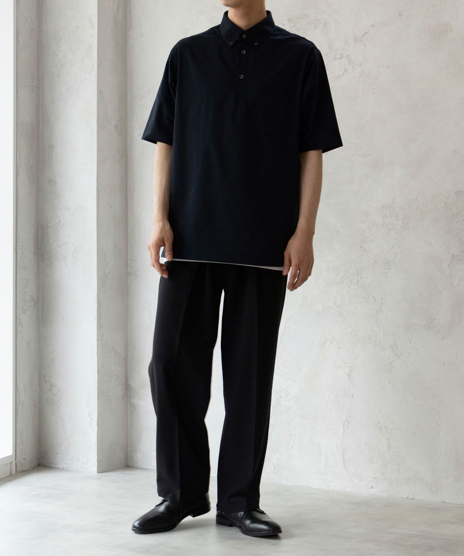 NAVY FIT メッシュポロシャツ メンズ