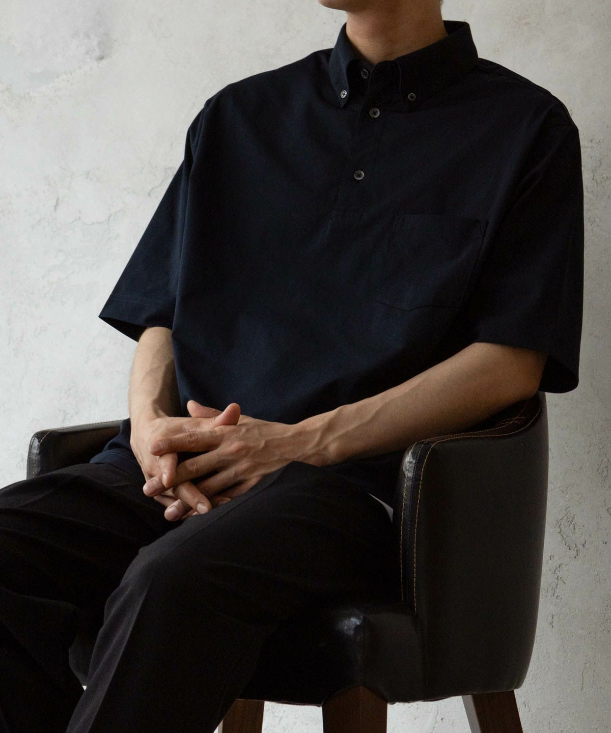 NAVY FIT メッシュポロシャツ メンズ