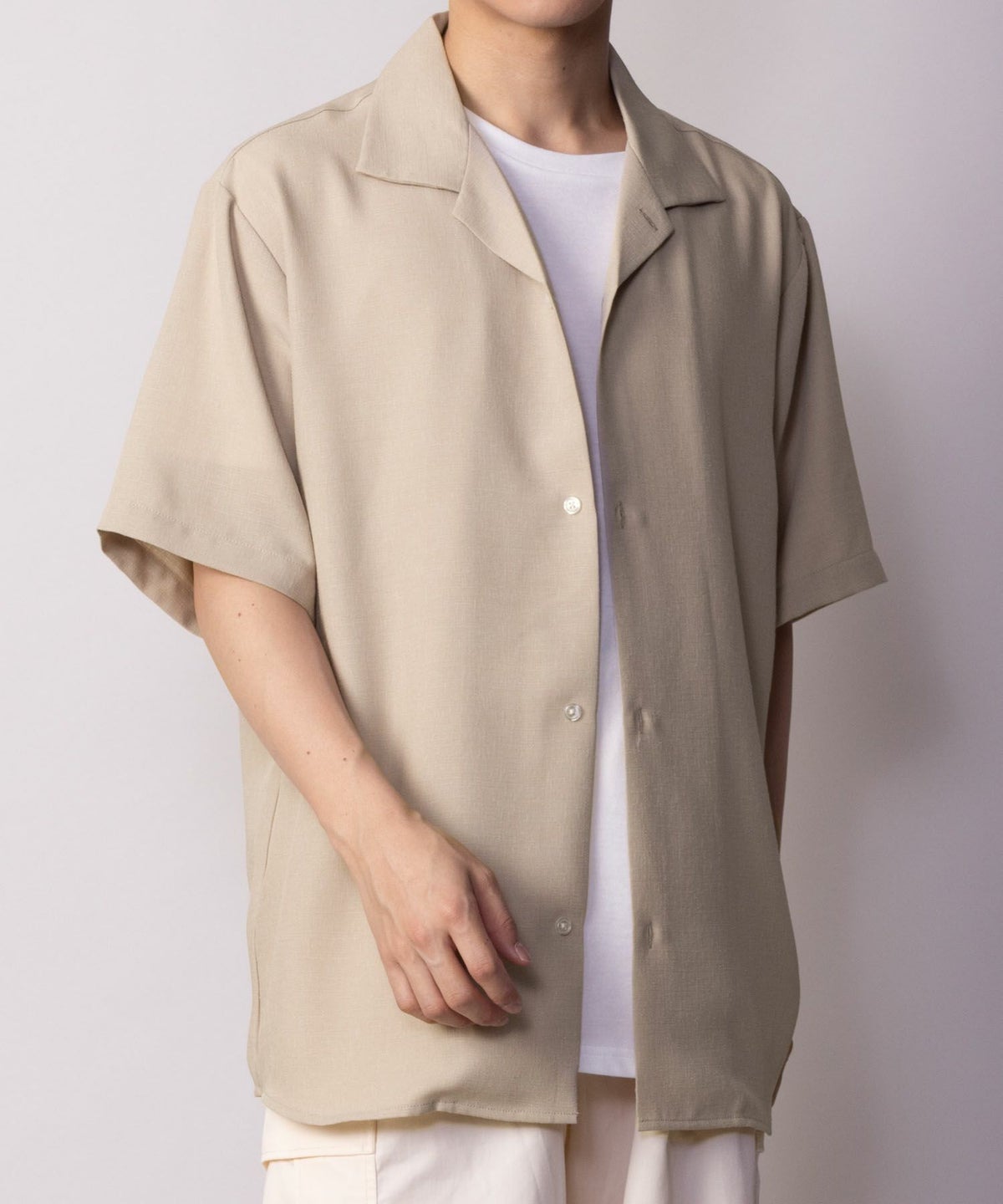 NAVY 麻調シャツ アンサンブル メンズ