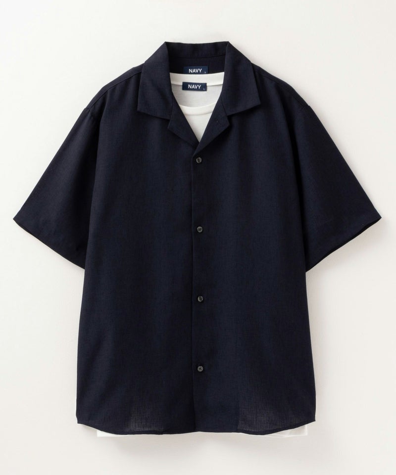 NAVY SARARI 麻調シャツ アンサンブル メンズ商品画像-16