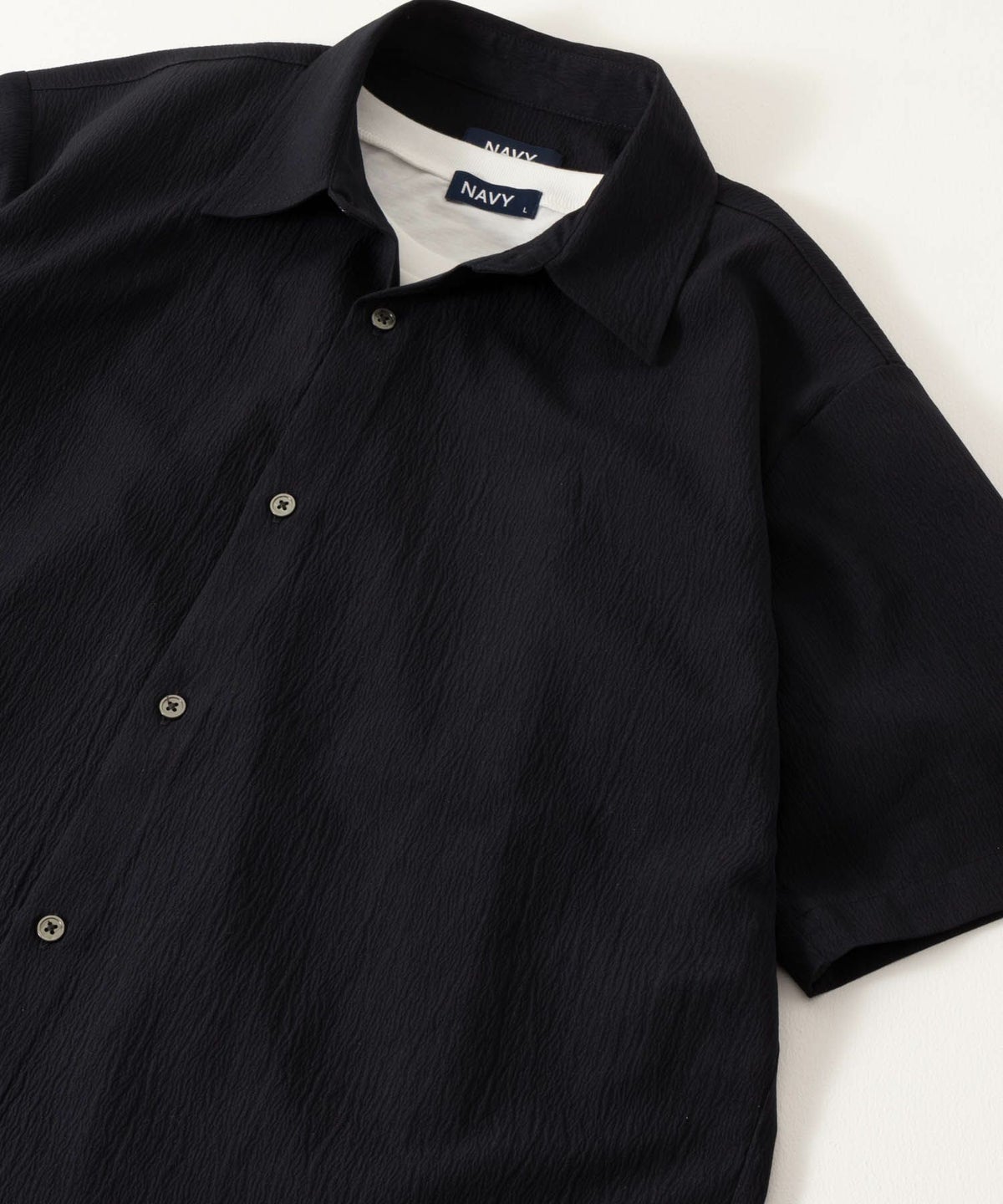 NAVY 楊柳シャツ アンサンブル メンズ