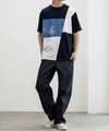NAVY SARARI ブロック切替え半袖Tシャツ メンズ メール便 対応商品商品サムネイル-6