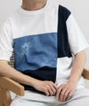 NAVY SARARI  ブロック切替え半袖Ｔシャツ メンズ メール便 対応商品商品サムネイル-10