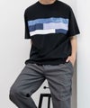 NAVY SARARI パネル切替えTシャツ メンズ メール便 対応商品商品サムネイル-14
