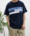 NAVY SARARI パネル切替えTシャツ メンズ メール便 対応商品商品サムネイル-16