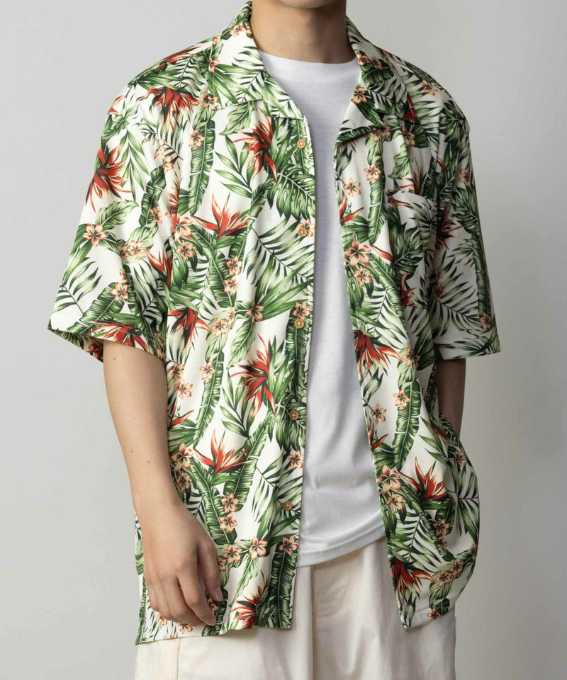 NAVY SARARI メッシュアロハシャツアンサンブル メンズ商品画像-1