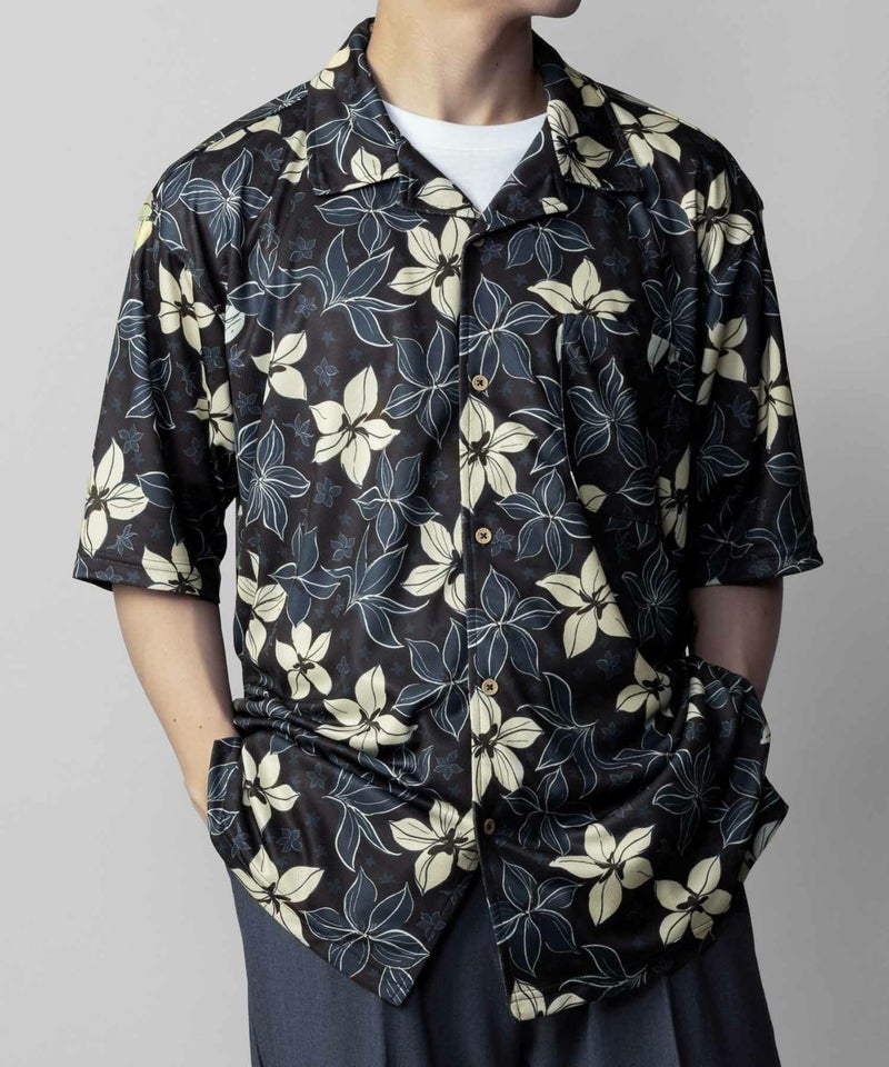 NAVY SARARI  メッシュアロハシャツアンサンブル メンズ商品画像-3