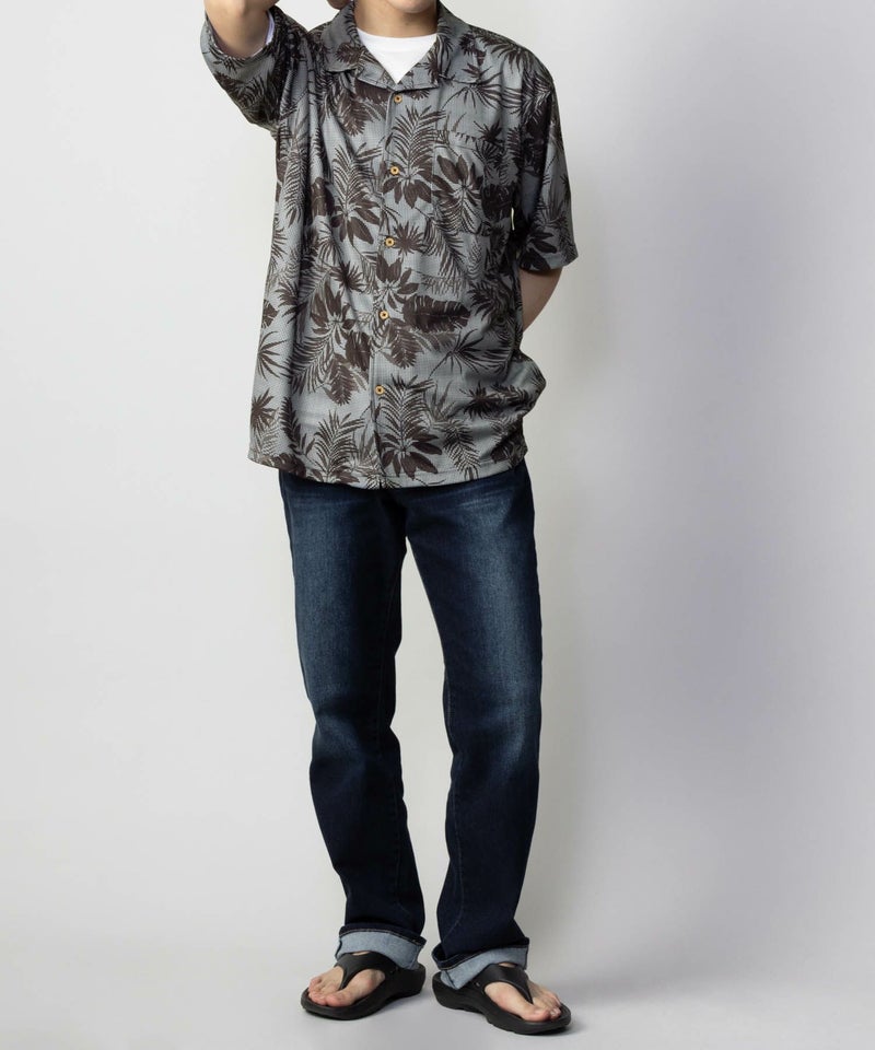 NAVY SARARI メッシュアロハシャツアンサンブル メンズ商品画像-5