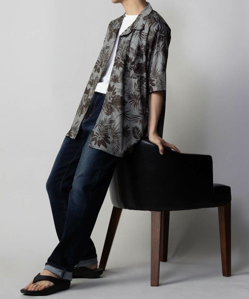 NAVY SARARI メッシュアロハシャツアンサンブル メンズ商品画像-13