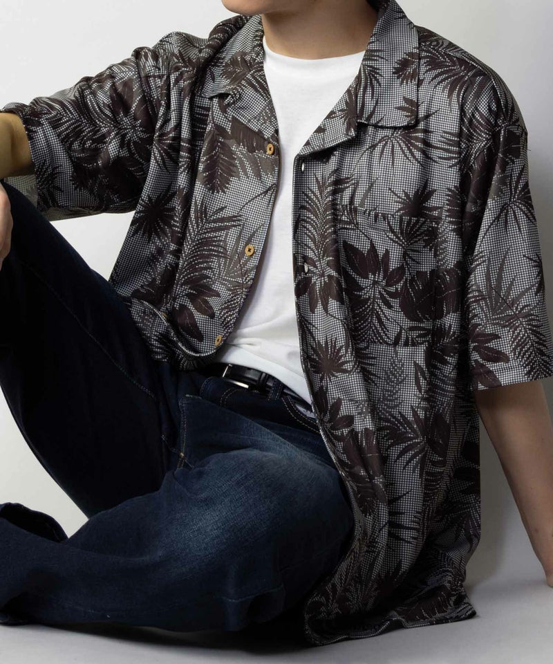 NAVY SARARI メッシュアロハシャツアンサンブル メンズ商品画像-14