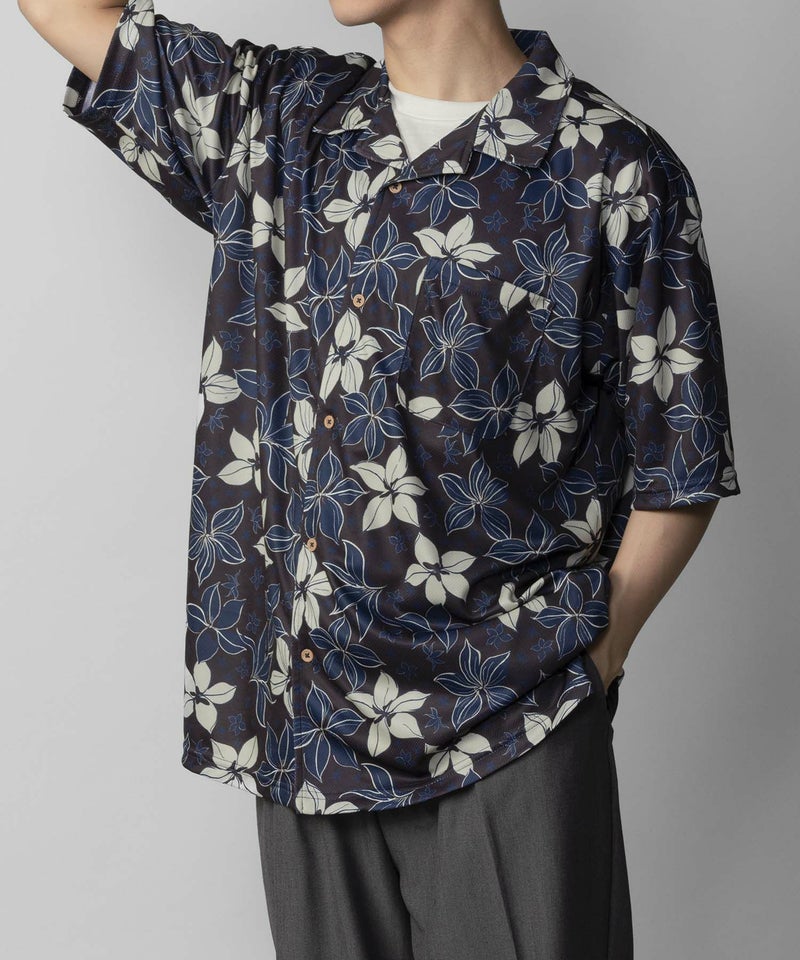 NAVY SARARI メッシュアロハシャツアンサンブル メンズ商品画像-17