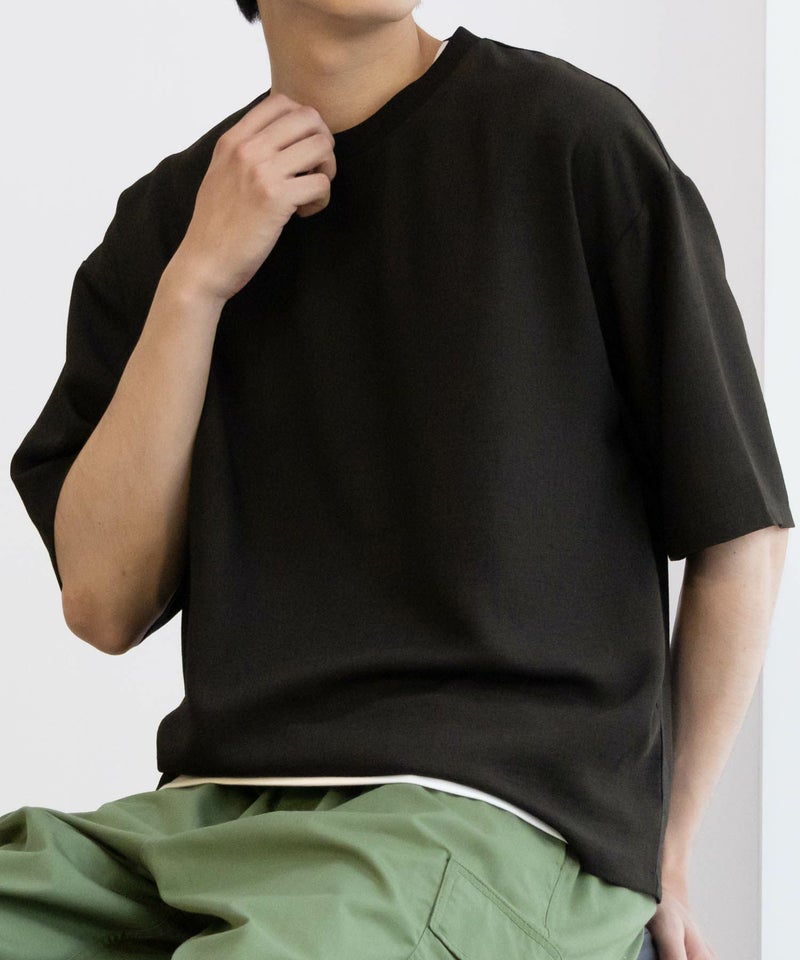 NAVY  麻調クルーネックアンサンブル メンズ商品画像-7