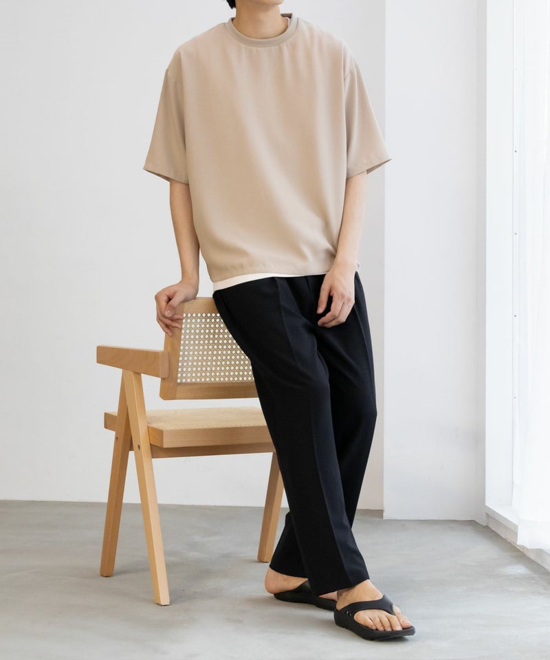 NAVY  麻調クルーネックアンサンブル メンズ商品画像-12