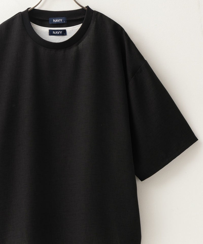 NAVY  麻調クルーネックアンサンブル メンズ商品画像-15