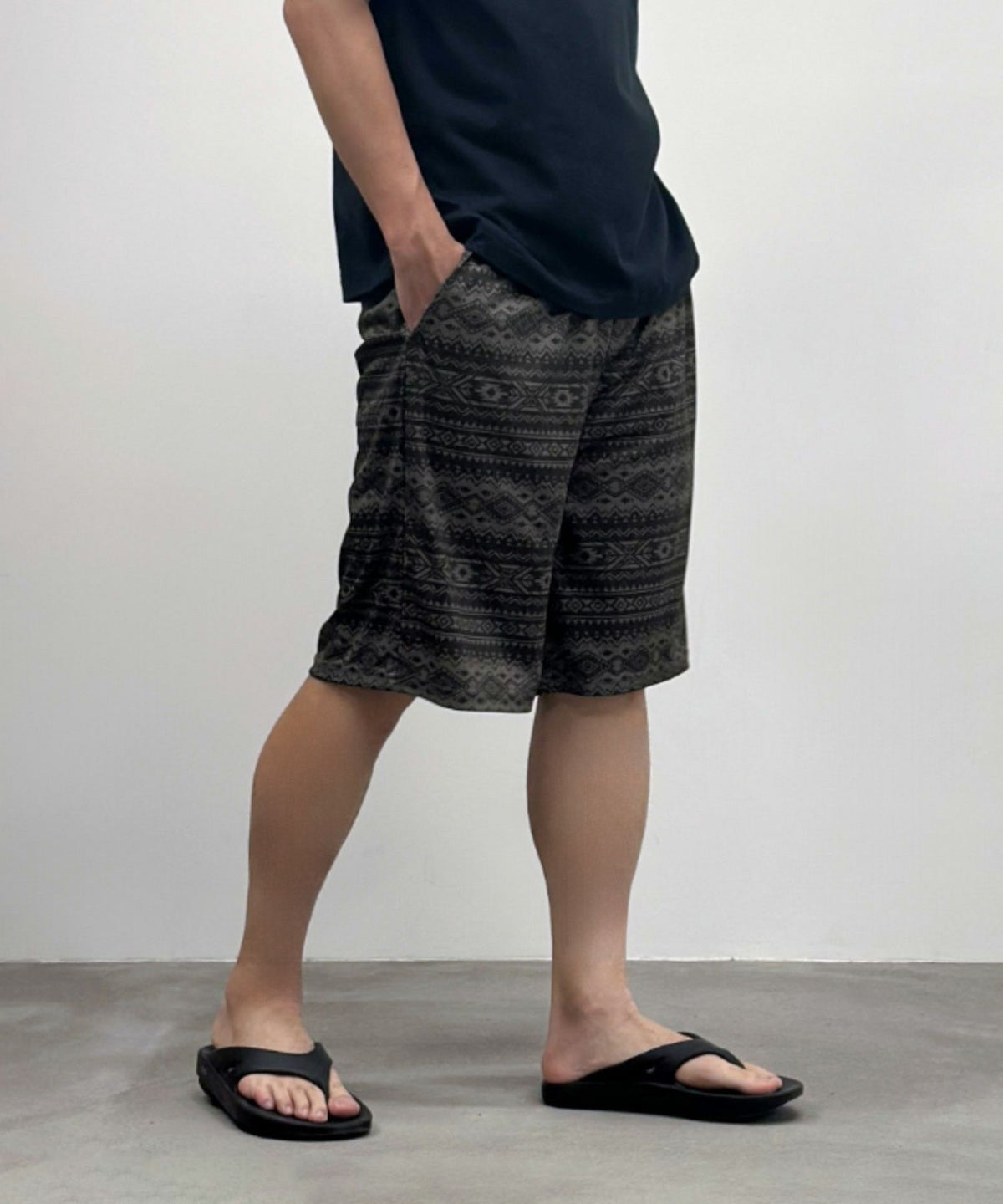 NAVY メッシュ総柄ハーフパンツ メンズ