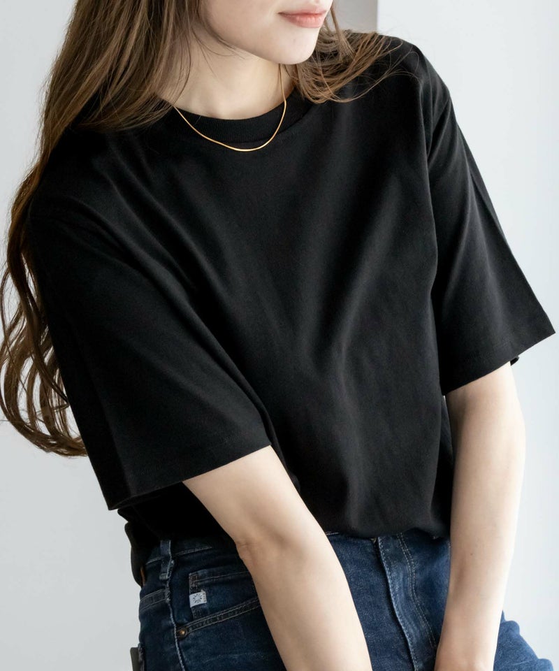 NAVY 抗菌加工 ベーシッククルーTシャツ レディース メール便 対応商品商品画像-15