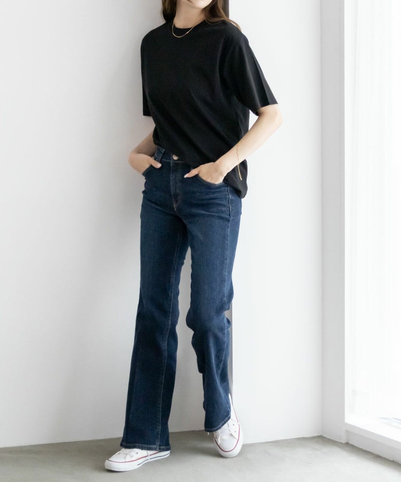 NAVY 抗菌加工 ベーシッククルーTシャツ レディース メール便 対応商品商品画像-18