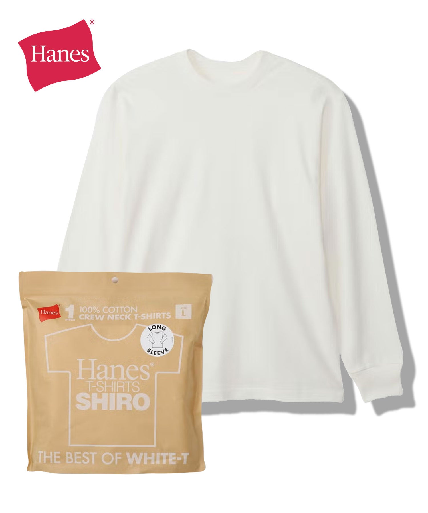 Hanes SHIRO クルーネックロングスリーブTシャツ メンズ